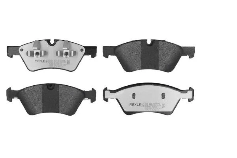 Image of MEYLE 025 239 2221/PD Brake pad set Front Axle, prepared for wear warning indicator, MEYLE-PD Quality, with anti-squeak plate Brake Pad Set,disc brak