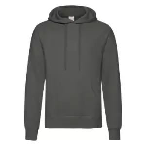 Image of Fruit Of The Loom Mens Hooded Sweatshirt / Hoodie (2XL) (Light Graphite)