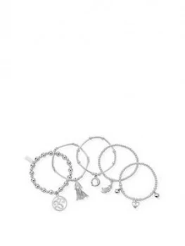 image of ChloBo Childrens Sterling Silver Divine Stack of Bracelets - Silver