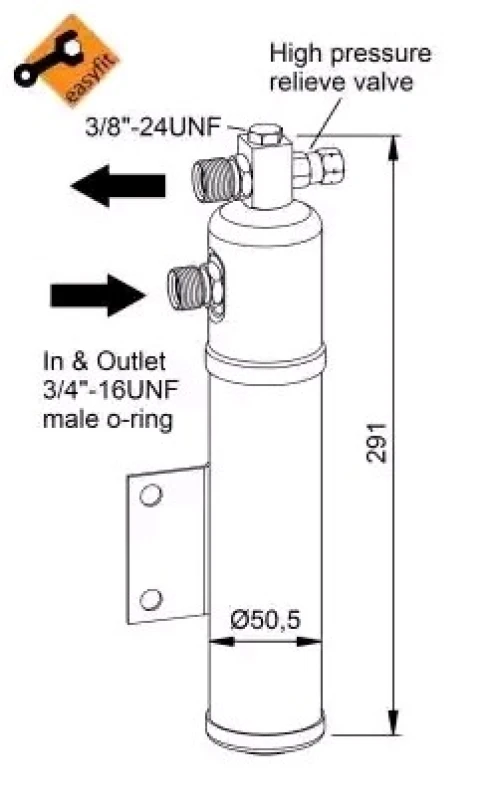 Image of NRF 33366 Receiver Drier EASY FIT, Steel, with seal ring, with gaskets/seals Steel Dryer,air conditioning (851)