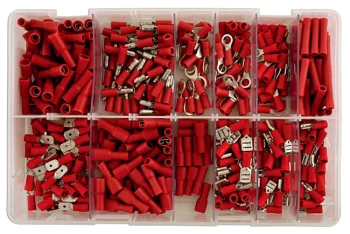 Image of Assorted Red Terminals Box Qty 260 Connect 31850
