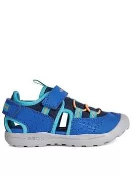 Image of Geox Senior Boys Vaniett Sandal, Blue, Size 13 Younger