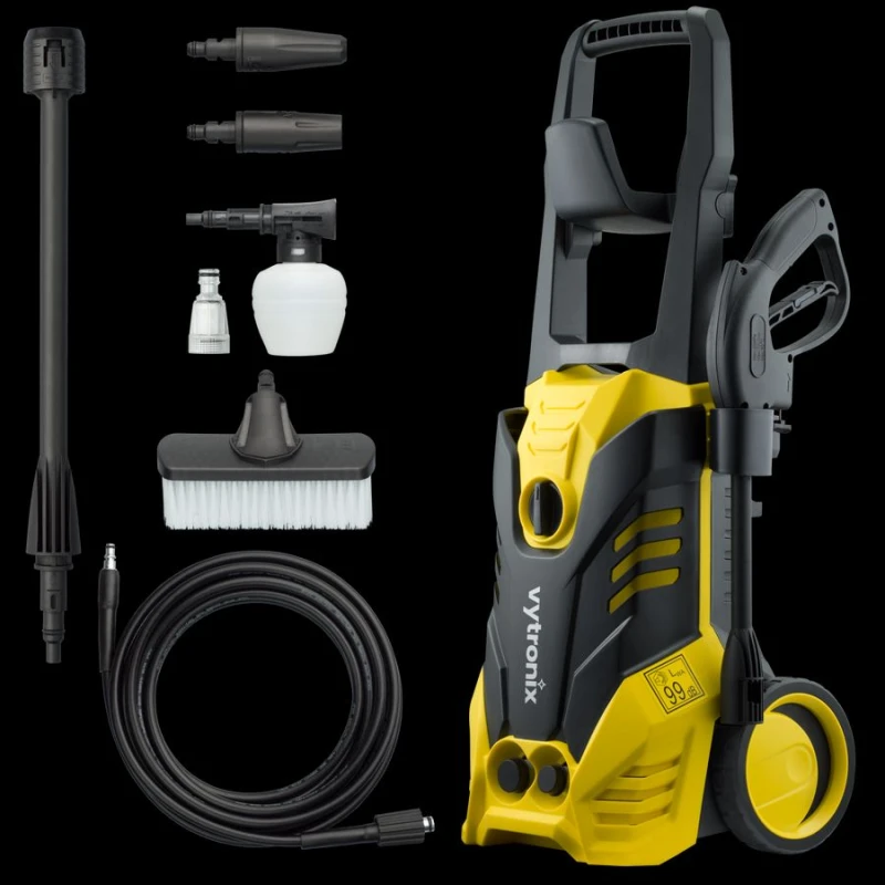 Image of Vytronix Vytronix 1800w High Performance Pressure Washer in Yellow Size: large Yellow L Unisex 5060733950633