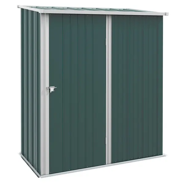 Image of Outdoor Storage Shed Steel Garden Shed w/ Lockable Door for Garden