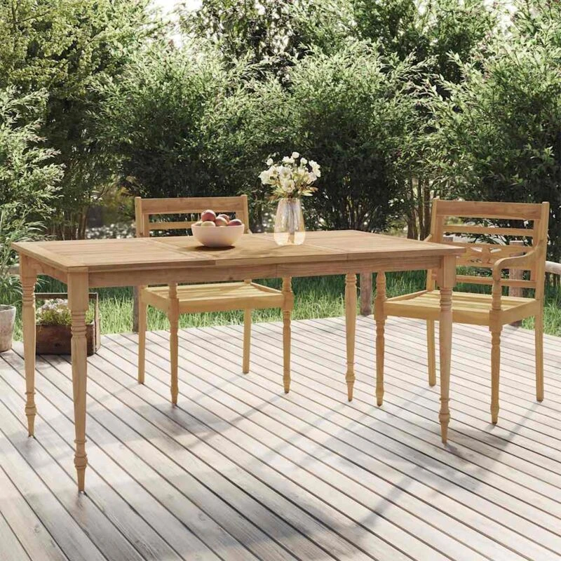 Image of VIDAXL Batavia Table 150x90x75cm Solid Wood Teak Vidaxl 8720286907948