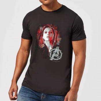 image of Avengers Endgame Black Widow Brushed Mens T-Shirt - Black - 3XL - Black