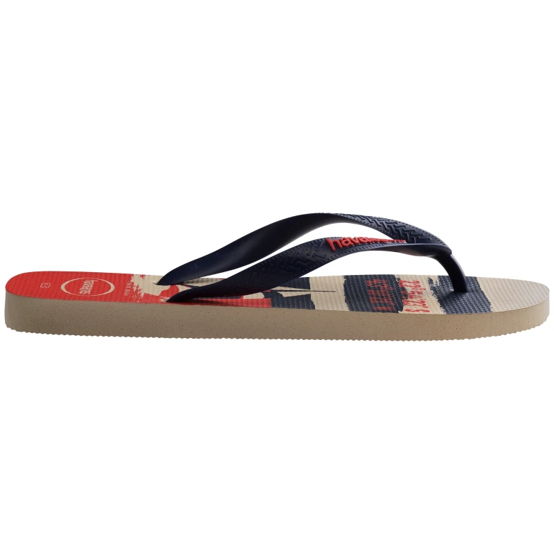 Image of Havaianas Sndl Naut Flip Flops Beige/Blue/Red female 3/4