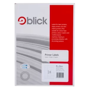 Image of Blick Copier Labels A4 24 (70 x 35mm) per Sheet, 100 Sheets