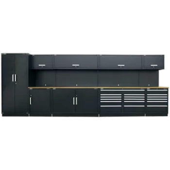 Image of Sealey Complete Modular Workshop Storage Combination Oak Worktop