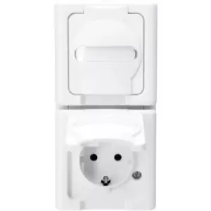 image of Kopp 131402009 2x Wet room switch product range Complete PG socket (+ lid) BlueElectric Arctic white