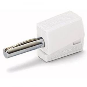 Image of Jack plug Plug straight Pin diameter 4mm White WAGO