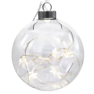 Image of LED Baubel Transparent Glass 9.5cm Warm White