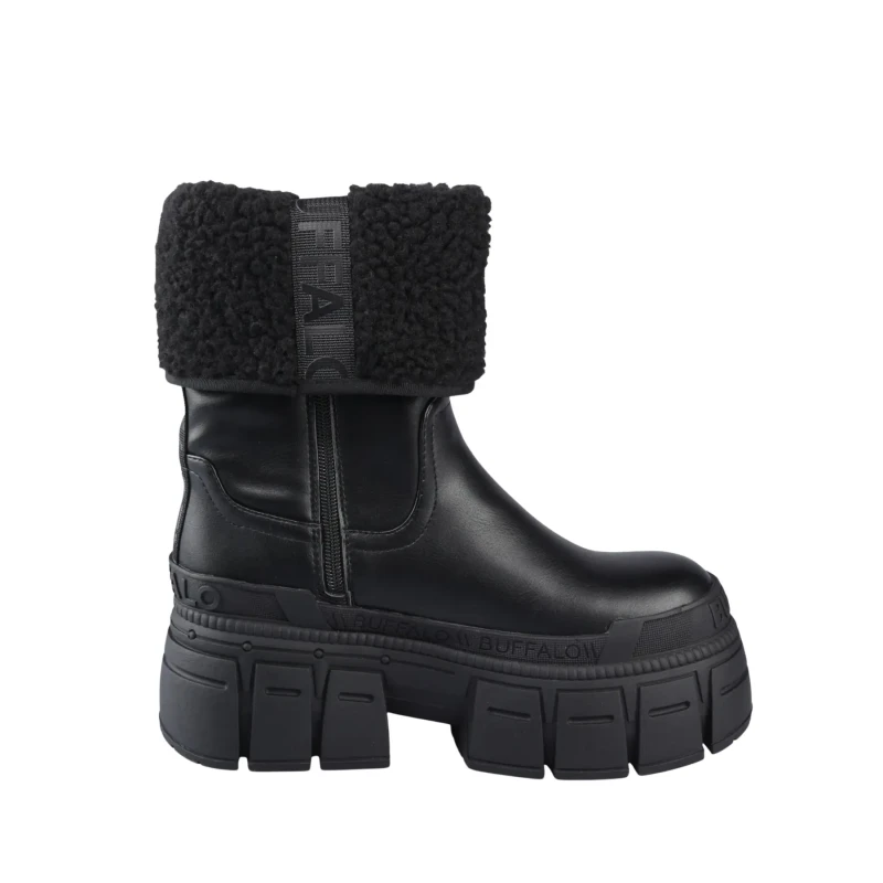 Image of Buffalo Womens winter boots Buffalo Gospher Fold Warm Noir Female 39