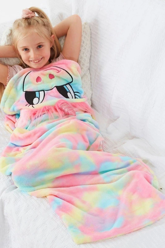 Image of Animal Crazy Rainbow Unicorn Novelty Sleeping Bag Multi