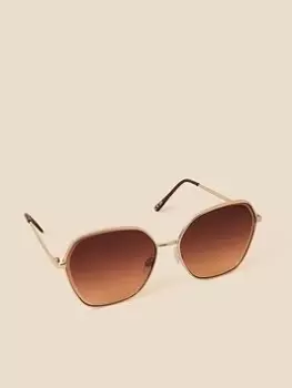 image of Accessorize Metal Rim Square Sunglasses