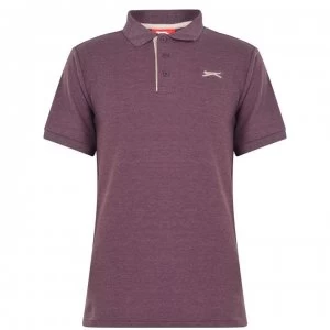 image of Slazenger Plain Polo Shirt Mens - Burgundy Marl