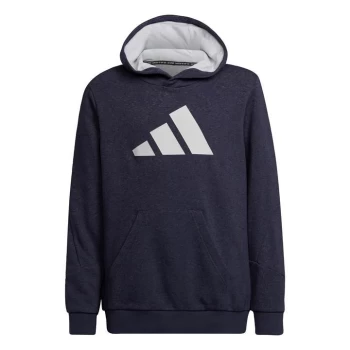 Image of adidas Future Icons 3-Stripes Hoodie Kids - Shadow Navy / Dash Grey