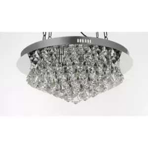 Image of Impex Parma 8 Light Chrome Flush Ceiling Fitting