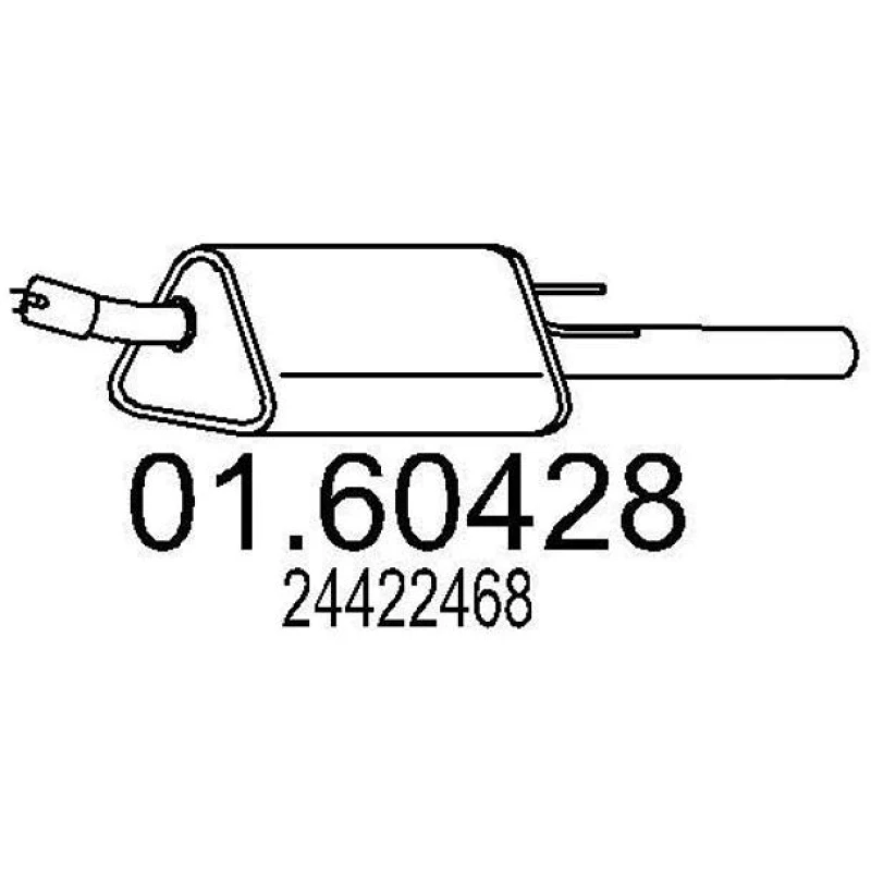 Image of MTS 01.60428 Rear silencer End Silencer (3437)