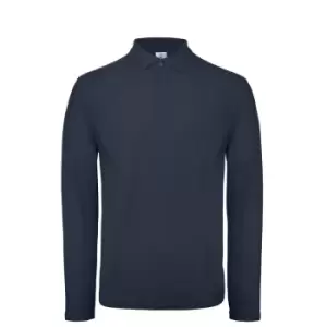 Image of B&C ID.001 Mens Long Sleeve Polo (4XL) (Ultramarine)