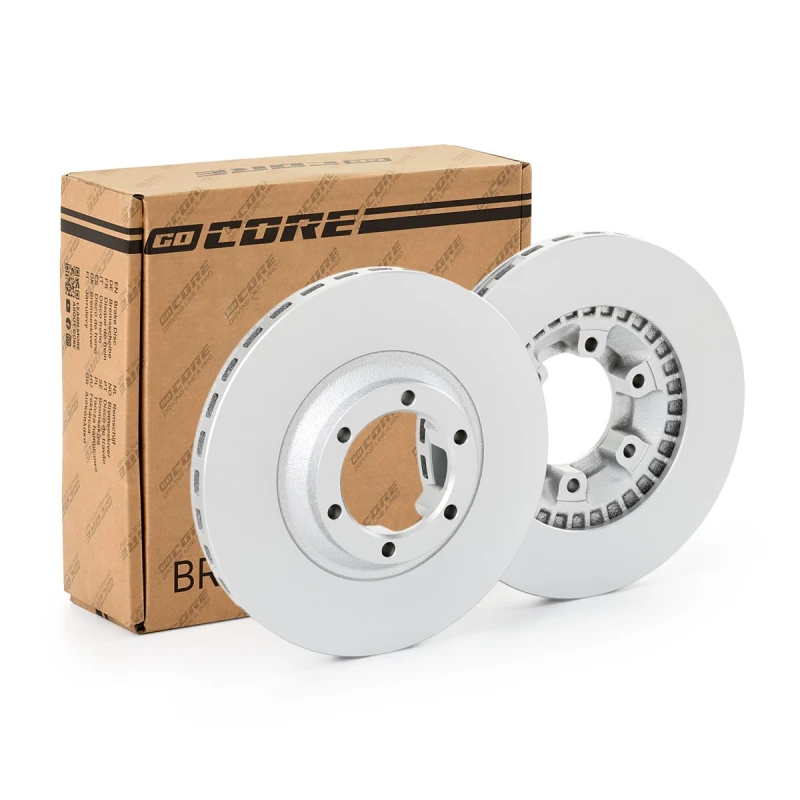 Image of goCORE GCH20771 Brake disc Front Axle, Vented, Cast Iron, Coated, without bolts/screws Cast Iron Brake Disc (82)