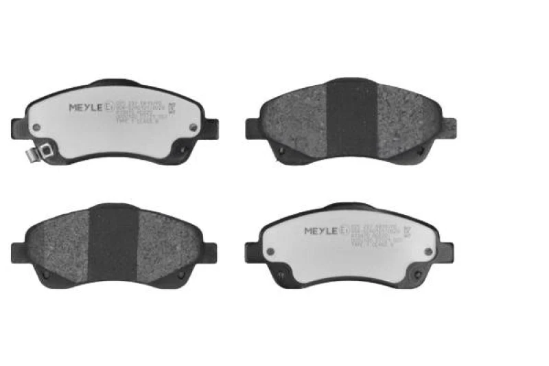 Image of MEYLE 025 237 6819/PD Brake pad set Front Axle, with acoustic wear warning, MEYLE-PD Quality, with anti-squeak plate Brake Pad Set,disc brake (402)