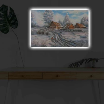 Image of 4570KARDACT - 022 Multicolor Decorative LED Lighted Canvas Painting