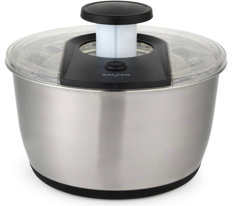 Image of SALTER Expert Salad Spinner Silver/Grey 5054061584127