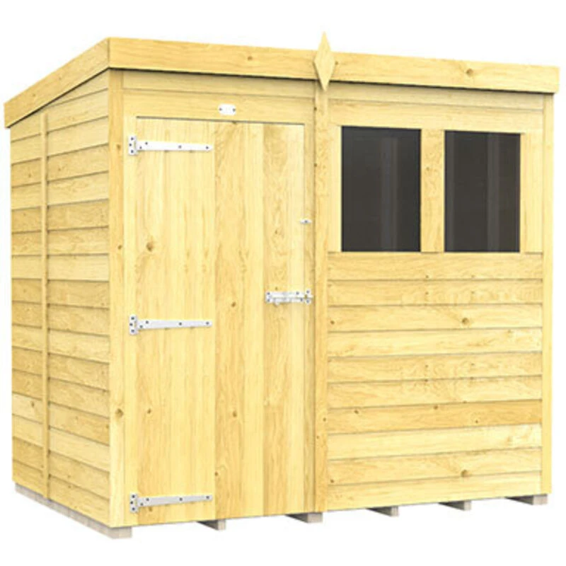 Image of Diy Sheds 7 X 5 Pent Shed Shiplap Pressure Treated One Colour WFSZU Unisex