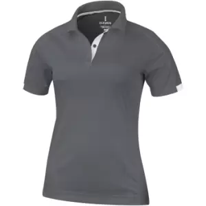 image of Elevate Womens/Ladies Kiso Short Sleeve Polo (L) (Steel Grey)