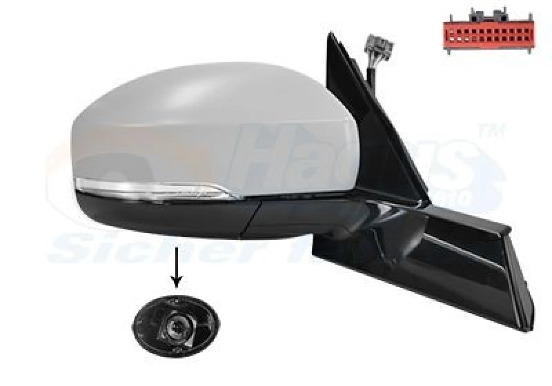 Image of VAN WEZEL Wing mirror VAN WEZEL 0262808