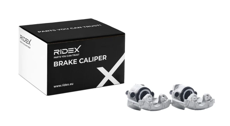 Image of RIDEX 78B1980 Brake caliper Front Axle, without holder Cast Iron Brake Caliper (78)