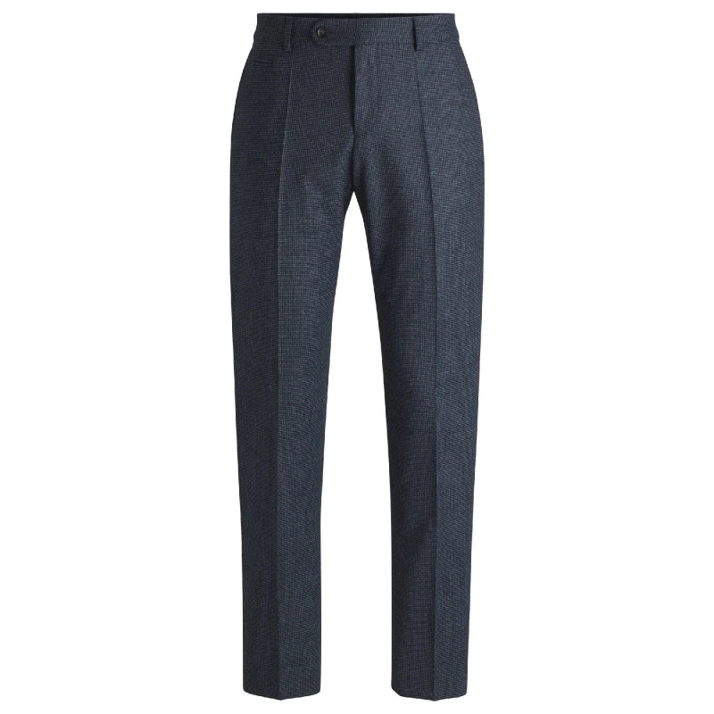 Image of Boss Mens H Genius Dtl Straight Leg Trousers Dark Blue male 30