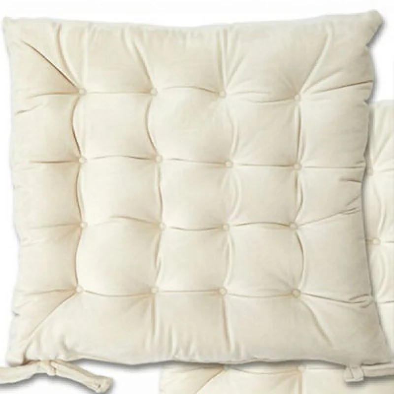Image of Le Chateau Velvet Seat Pad Cream