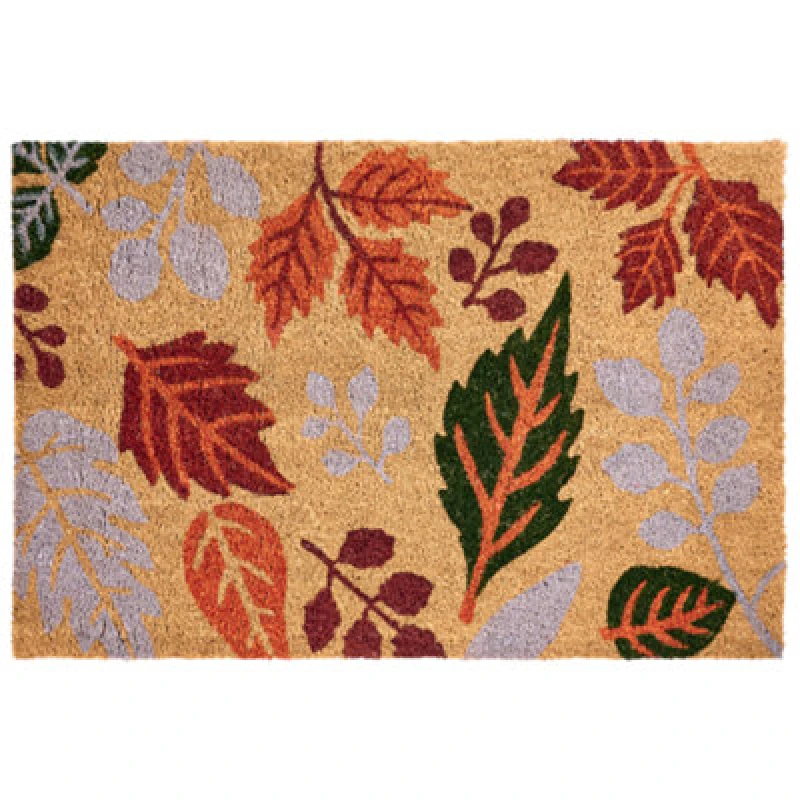 Image of Beliani Doormat Dagatan Multicolour 60 X 90 Cm Leaf Coir