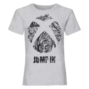 Image of Xbox Girls Jump In T-Shirt (11-12 Years) (Grey Heather)