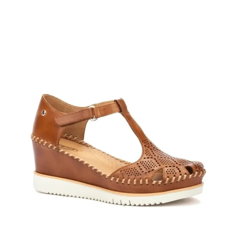 Image of Pikolinos Aguadulce W3Z-1991 Leather Womens Comfort Sandals - Brandy - Size:UK 7-7.5