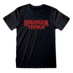 Image of Stranger Things - Logo Black (Unisex) Ex Ex Large