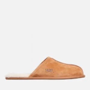 Image of UGG Mens Scuff Suede Sheepskin Slippers - Chestnut - UK 10