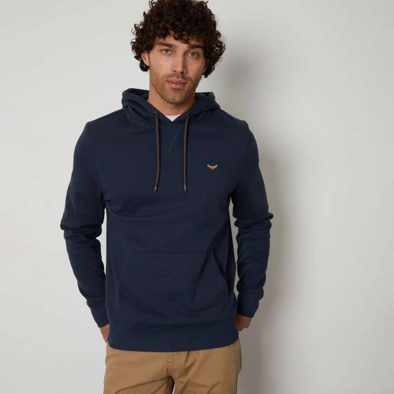 Image of Threadbare Cotton Blend 'Clementine' Hoody Navy