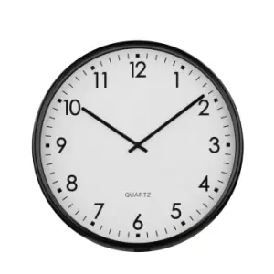 image of Interiors by PH Black Metal Sleek Rim Wall Clock