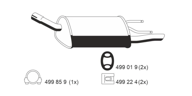 Image of Rear silencer ERNST 011044