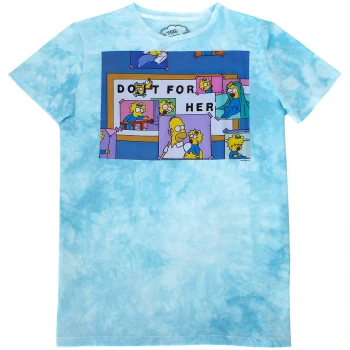 Image of Cakeworthy x The Simpsons - Do It For Her Tie Dye T-Shirt - S