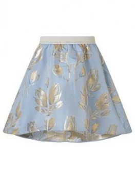 image of Monsoon Girls Tulip Jacquard Skirt - Blue