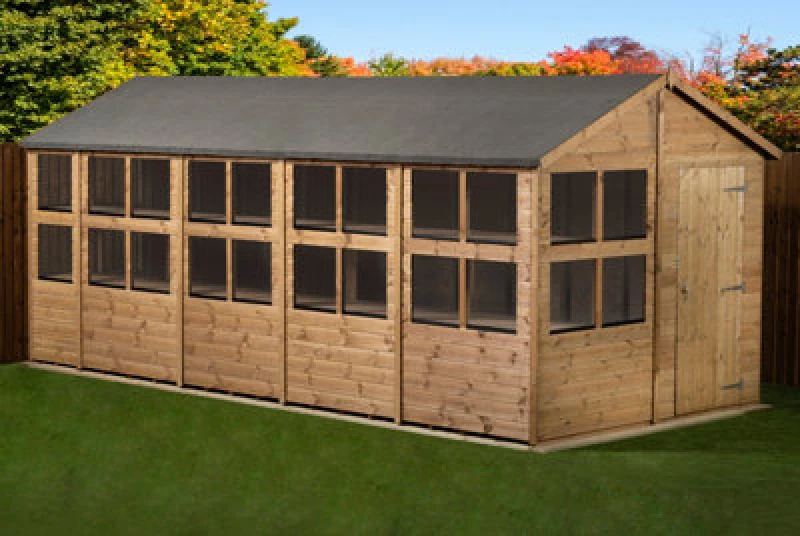 Image of Empire Sheds Empire Apex Potting Shed 8X18 Single Door