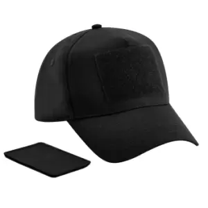 Image of Beechfield Unisex Adult Removable Patch Baseball Cap (One Size) (Black)