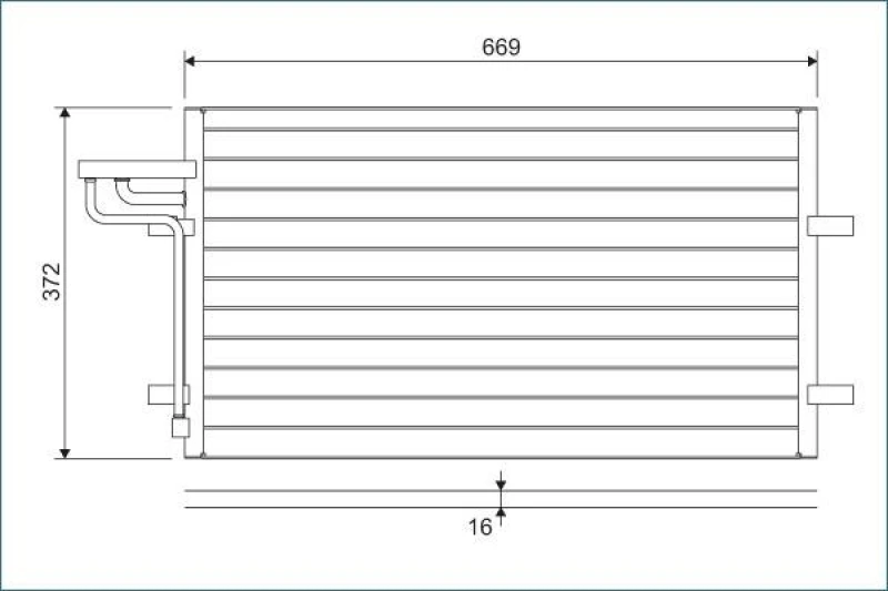 Image of Air conditioning condenser VALEO 818046