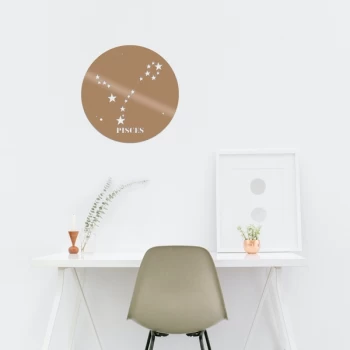 Image of P?sces Horoscope - Copper Copper Decorative Metal Wall Accessory