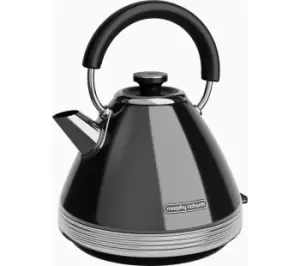 image of Morphy Richards Venture Retro Black Pyramid Kettle - 1.5L - 3kW - 100331