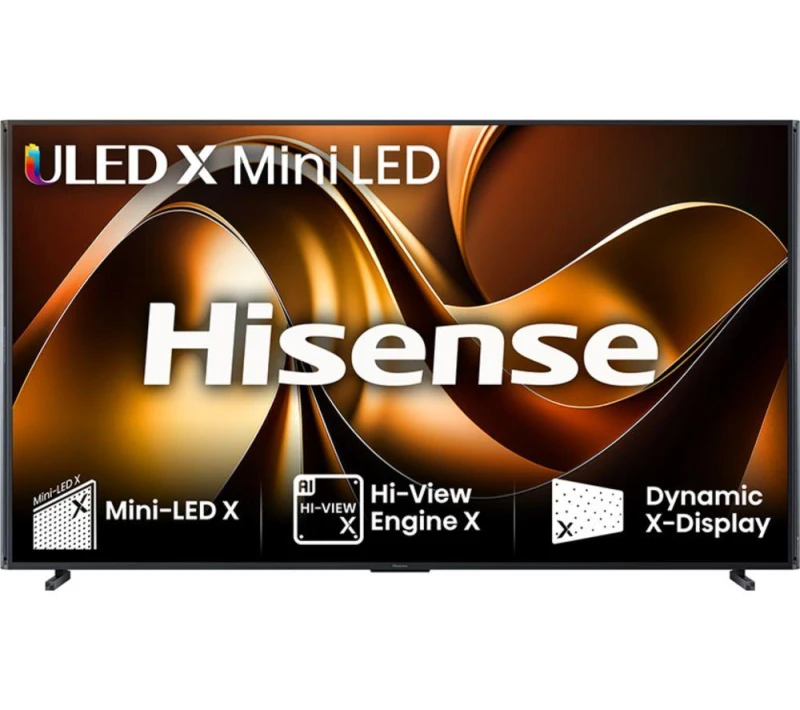 Image of HISENSE 110UXNQTUK 110" Smart 4K Ultra HD HDR Mini LED TV with Amazon Alexa, Silver/Grey 6942351410494